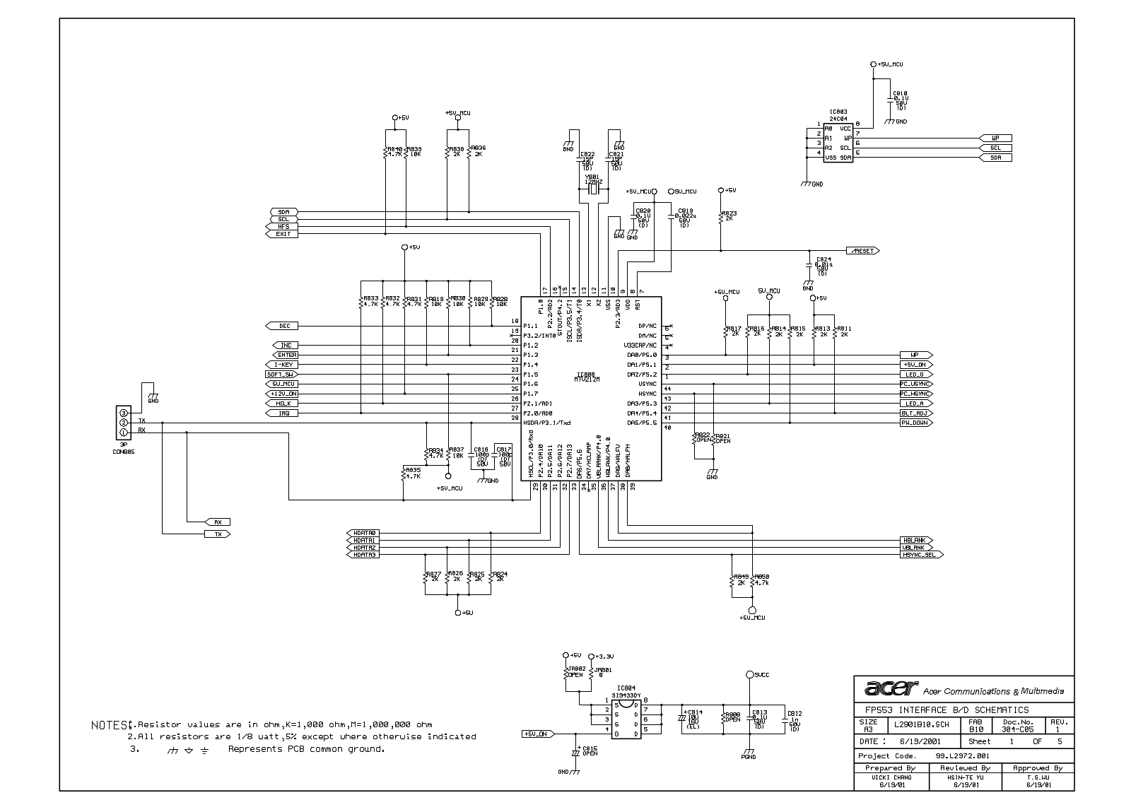 Dell E151FP Schematic