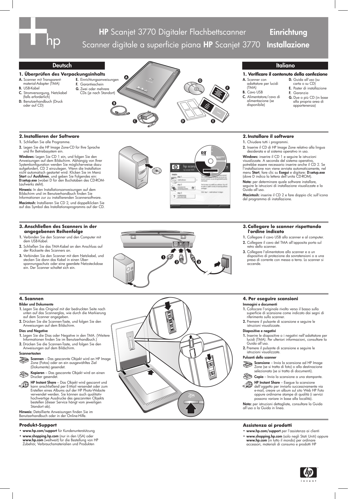 Hp SCANJET 3770 User Manual