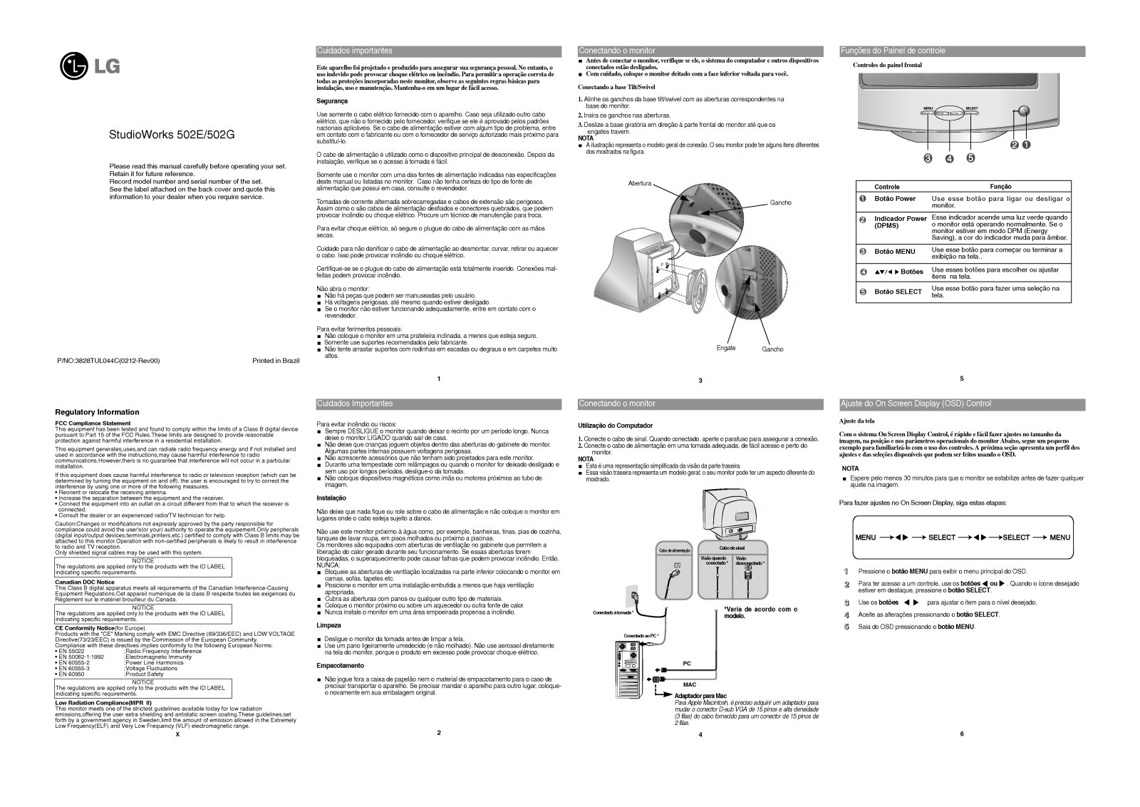 Lg 502E, 502G Instructions Manual