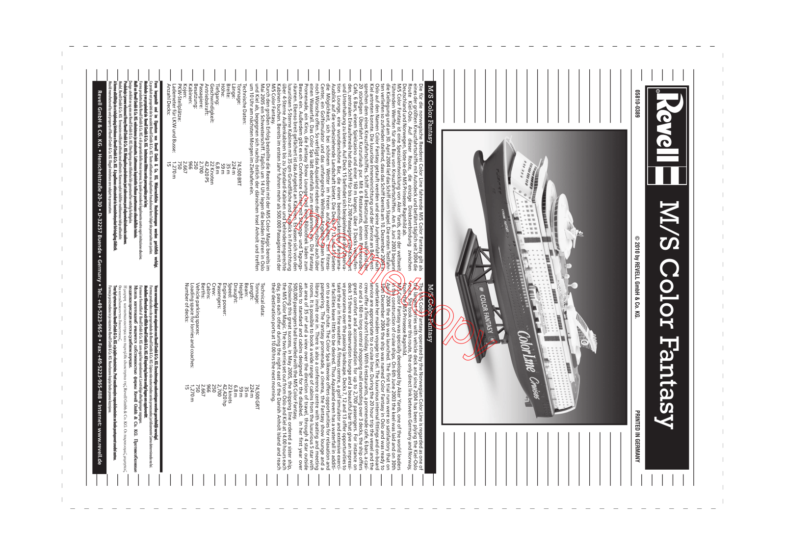 REVELL M-S Color Fantasy User Manual