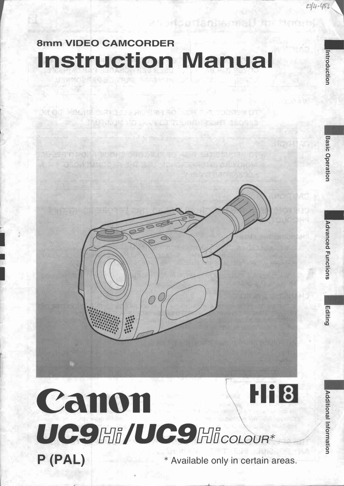 Canon UC 9 Hi User Manual