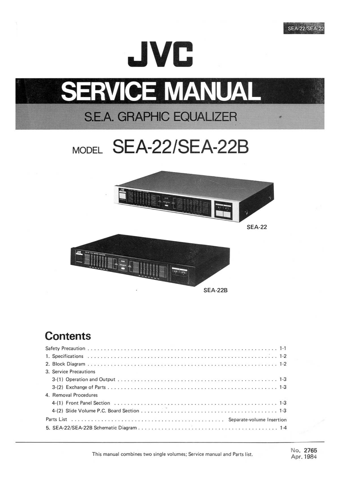 JVC SEA-22 Service manual