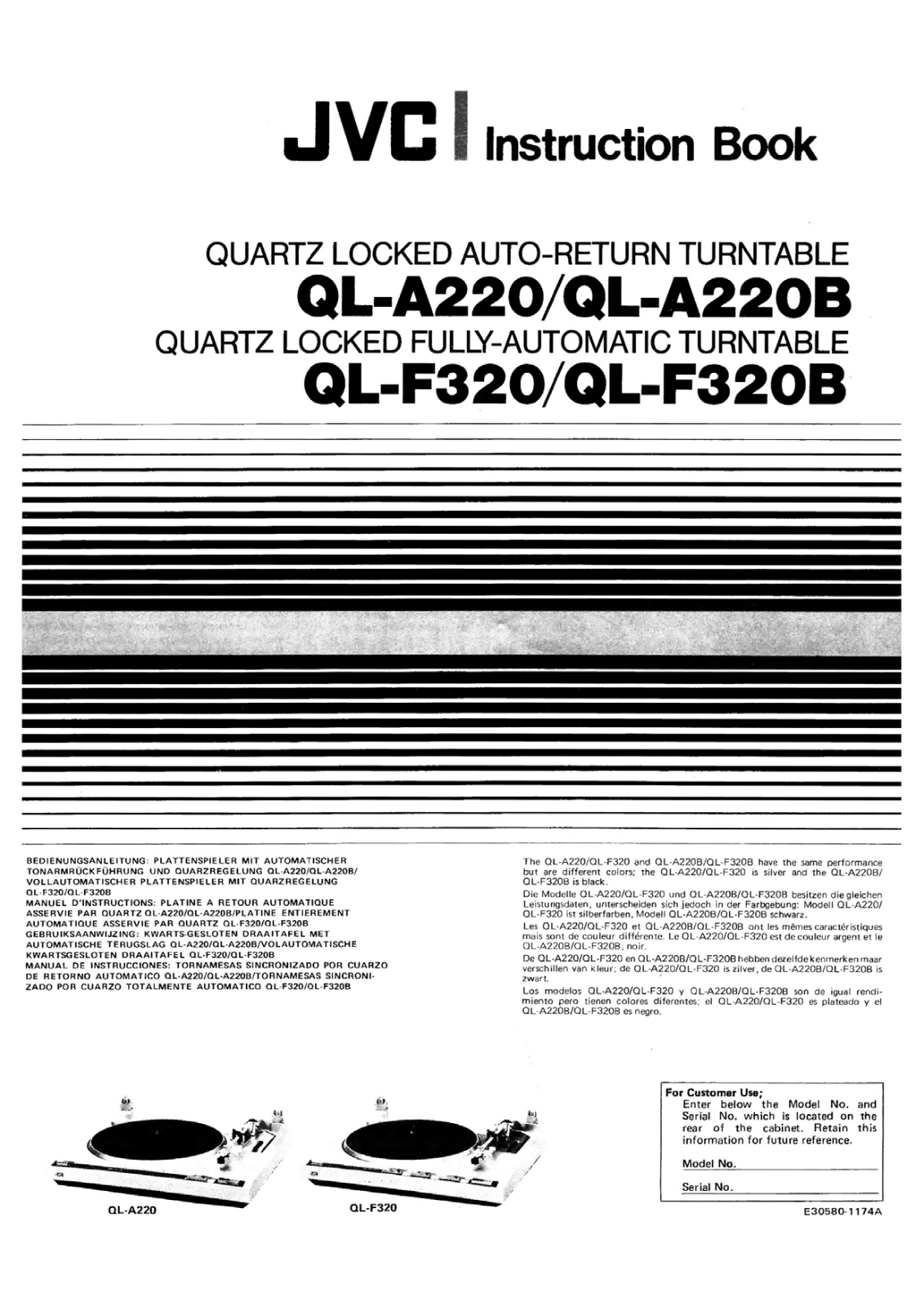 Jvc QL-F320 Owners Manual