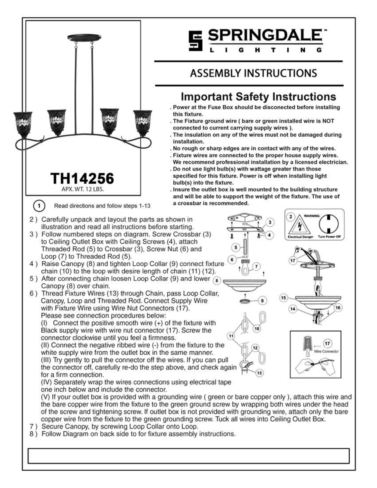 Springdale Lighting DT4550 Installation & Assembly - ManualMachine.com