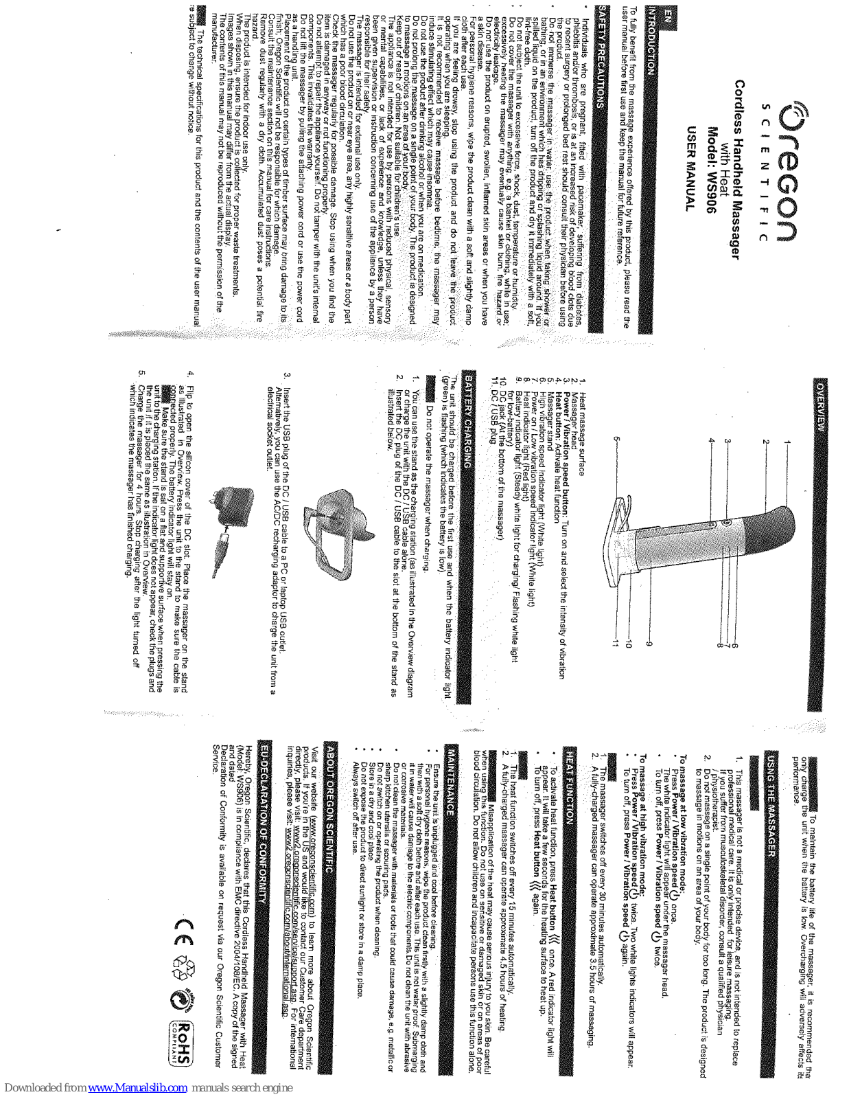 Oregon Scientific WS906O, WS906R, WS906 User Manual