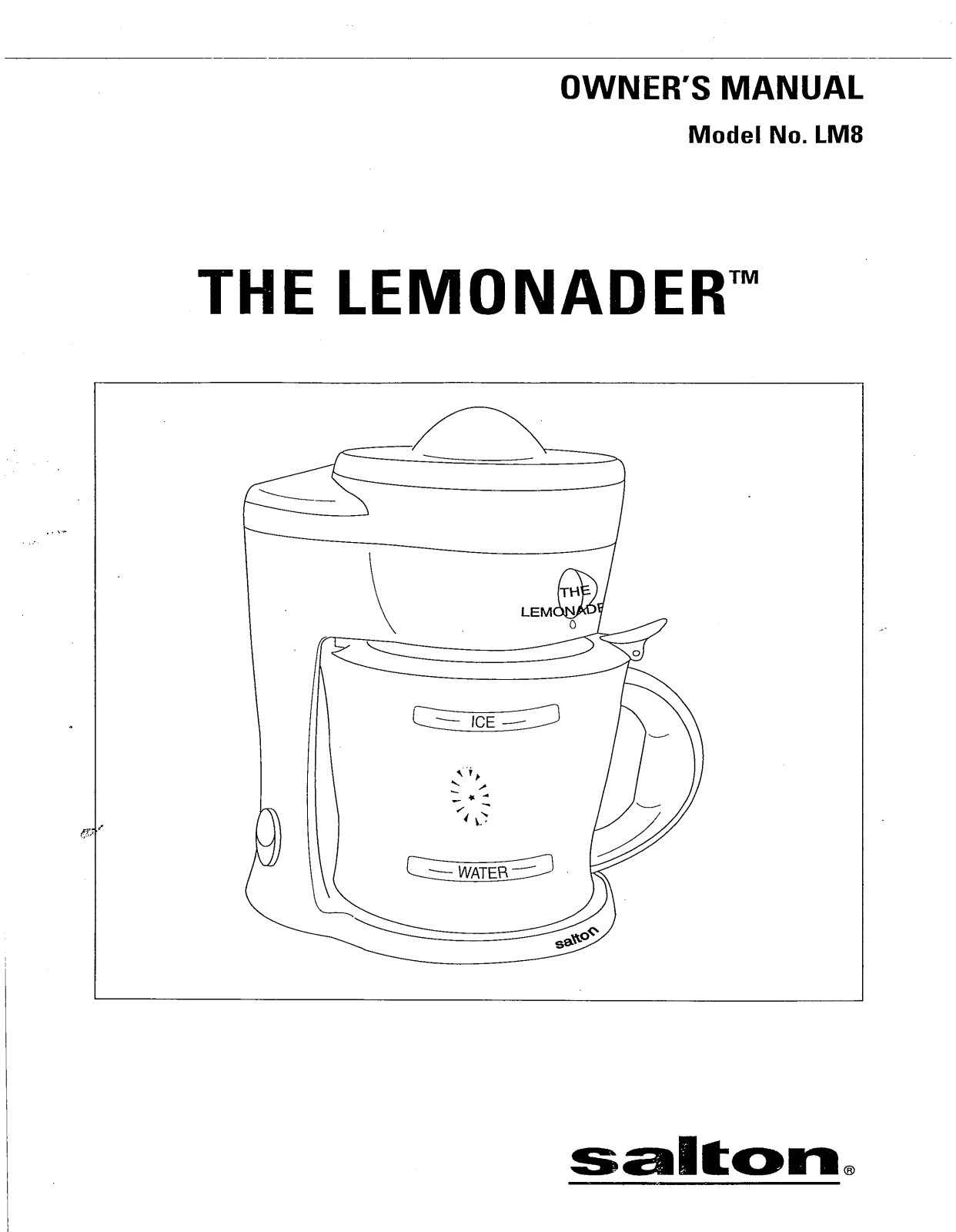 Salton LM8 User Manual