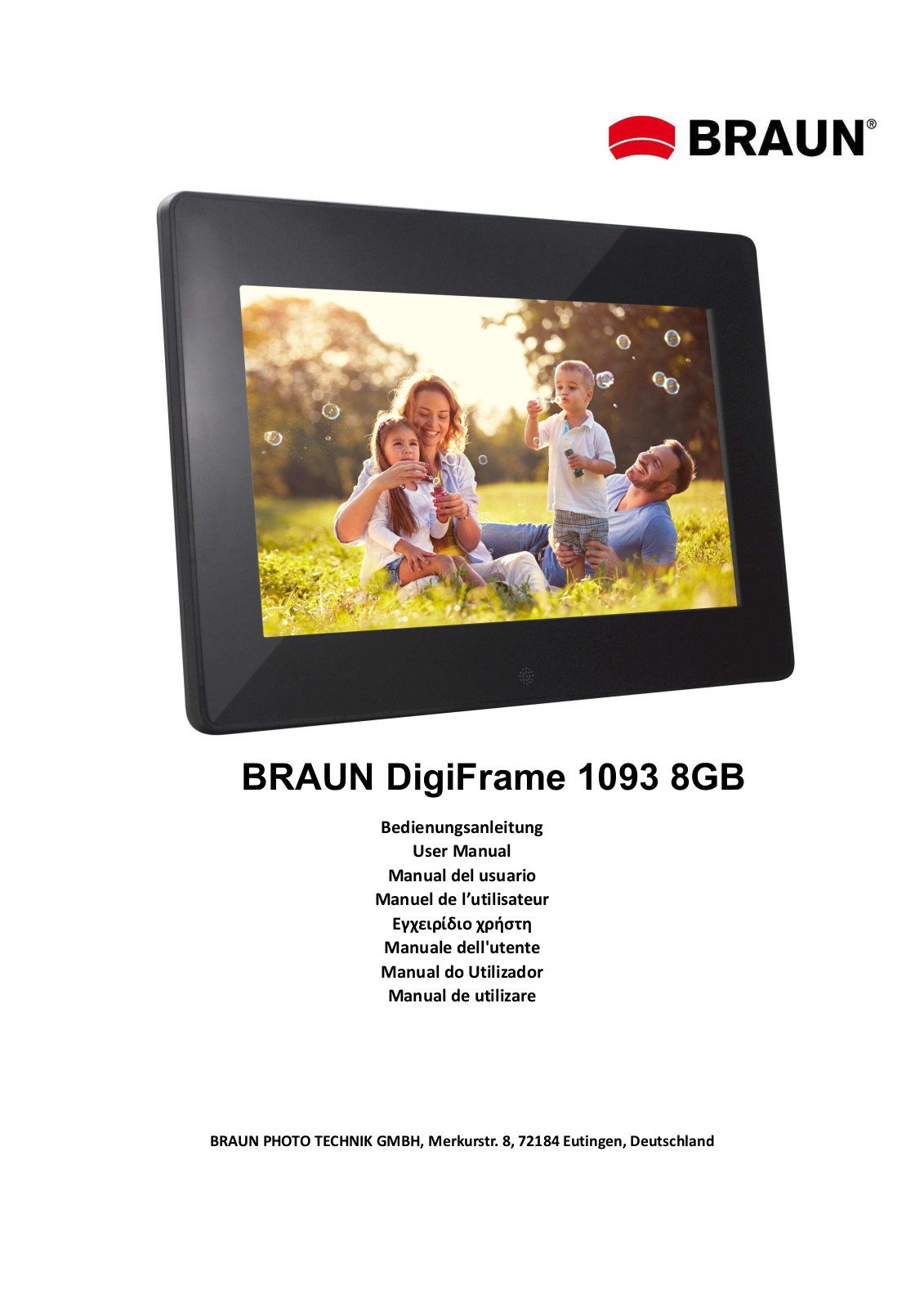 BRAUN PHOTO TECHNIK DigiFrame 1093 operation manual