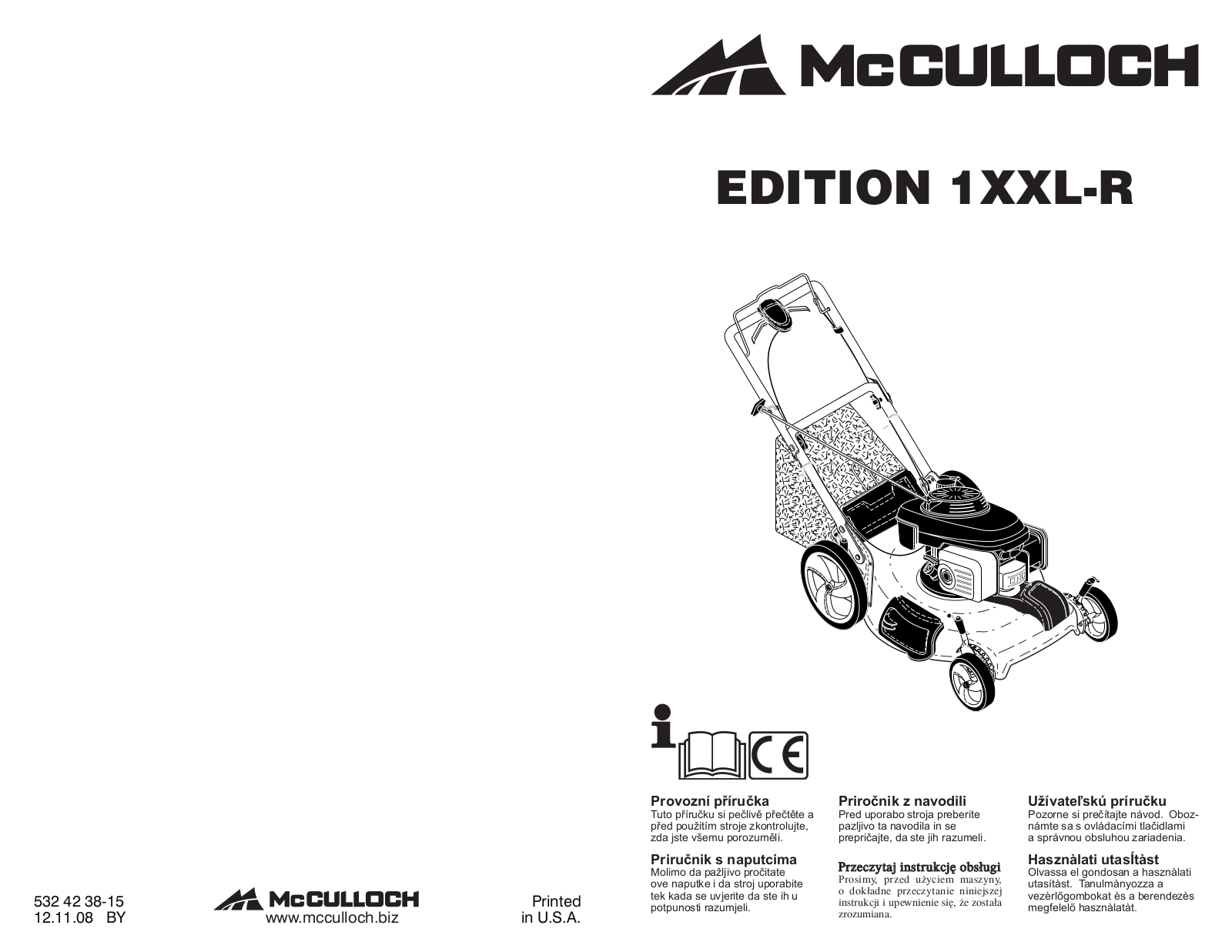 Mcculloch EDITION 1 XXL-R User Manual