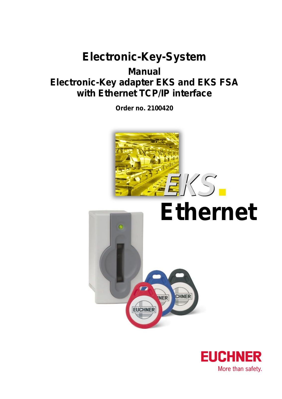 EUCHNER EKS, EKS-A-IEX-G01-ST03, EKS FSA, EKS-A-IEX-G01-ST02, EKS-A-IEXA-G01-ST02 User Manual