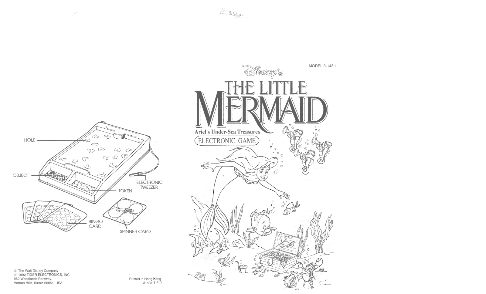 HASBRO Little Mermaid Electronic Game Ariel's Under-Sea User Manual