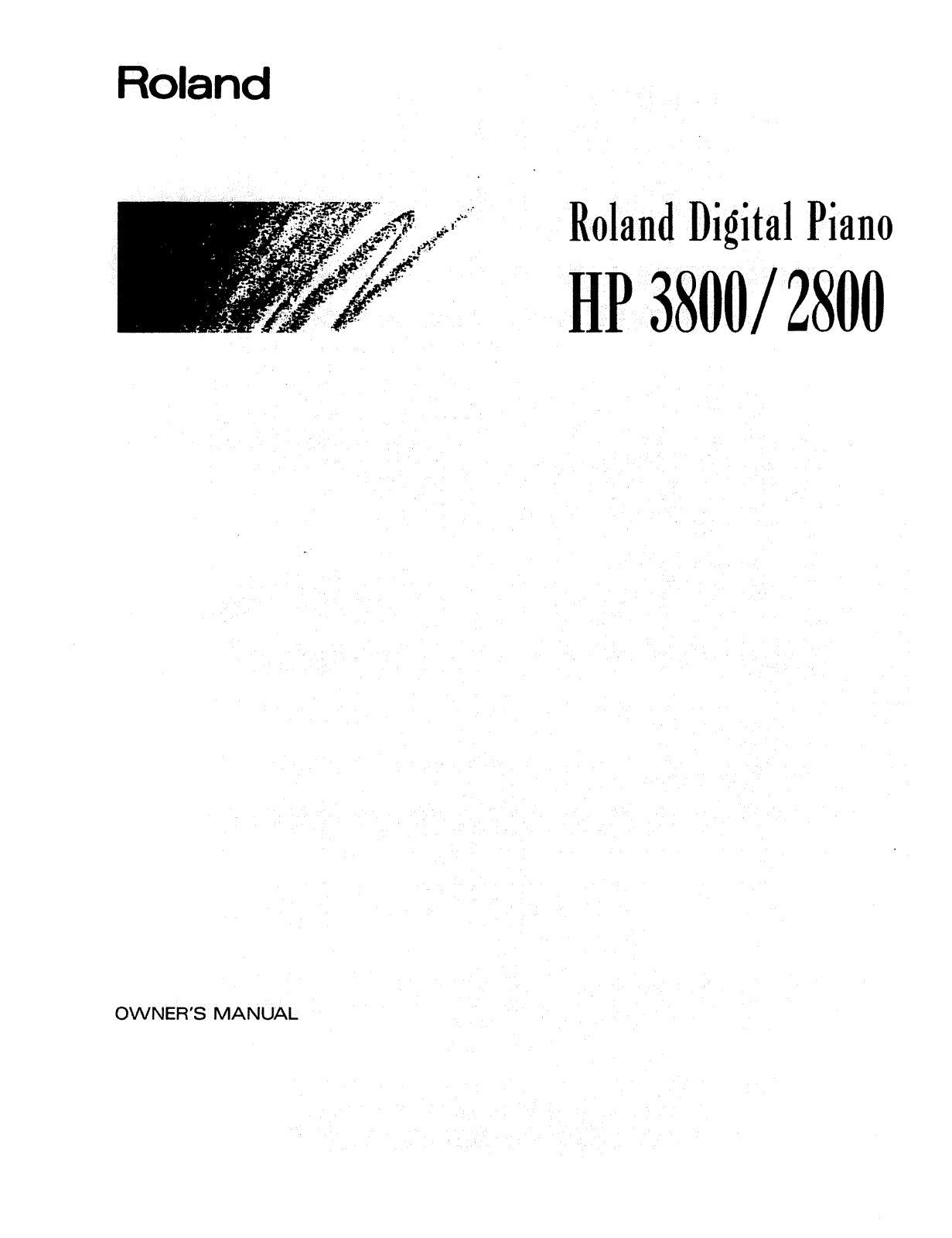 Roland Corporation HP-3800 Owner's Manual