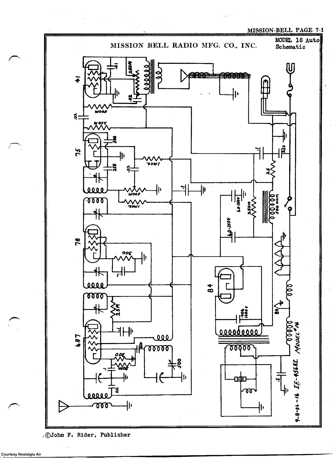 Mission Bell Radio 16AUTO Schematic - ManualMachine.com