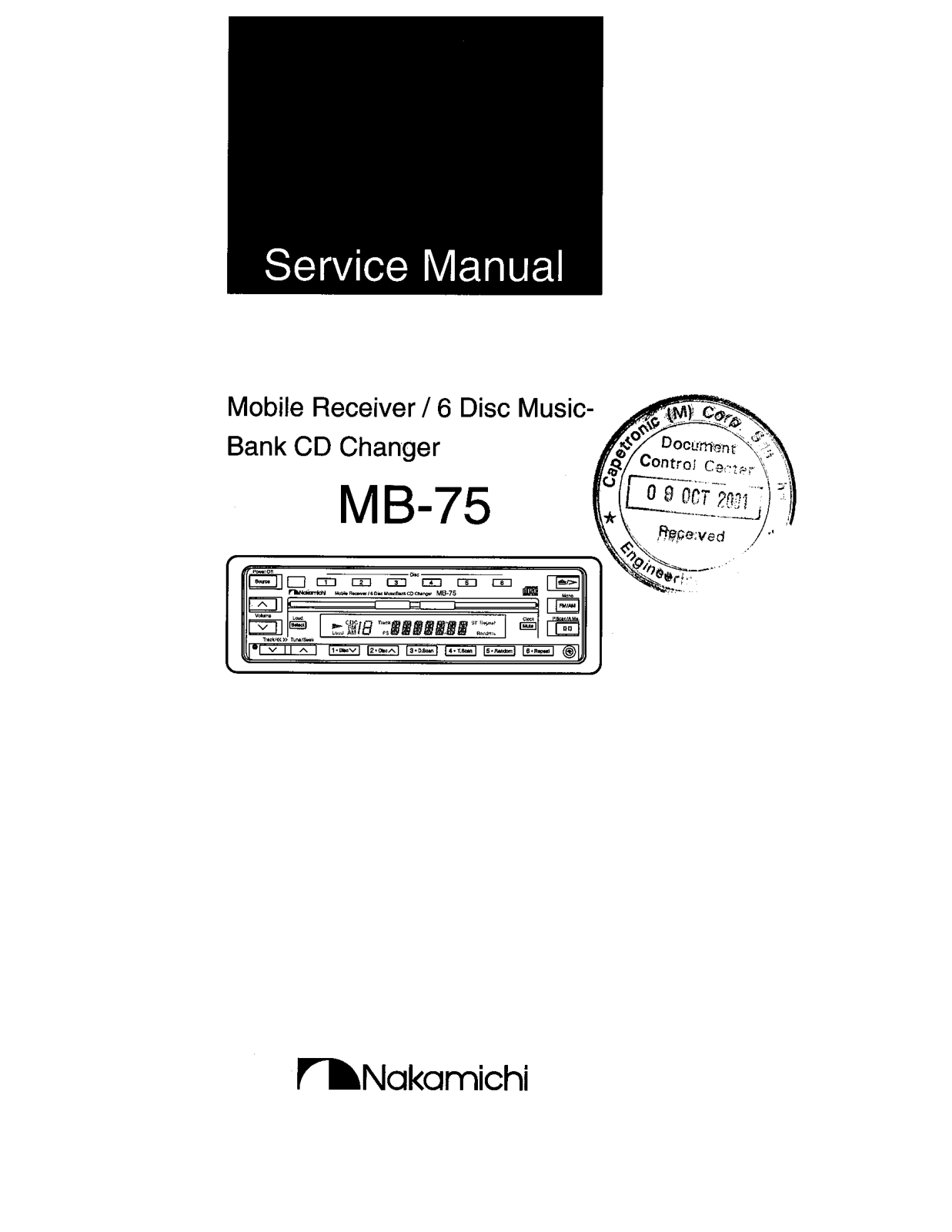 Nakamichi MB-75 Service manual