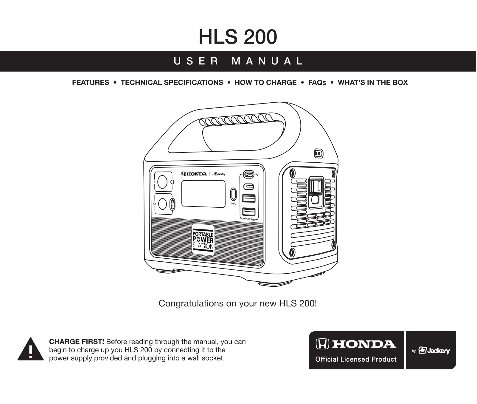 Honda HLS200 User Manual