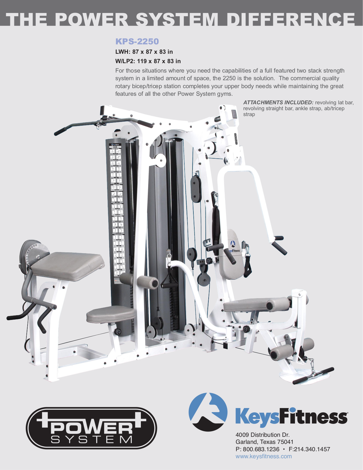 Keys Fitness KPS-2250 User Manual