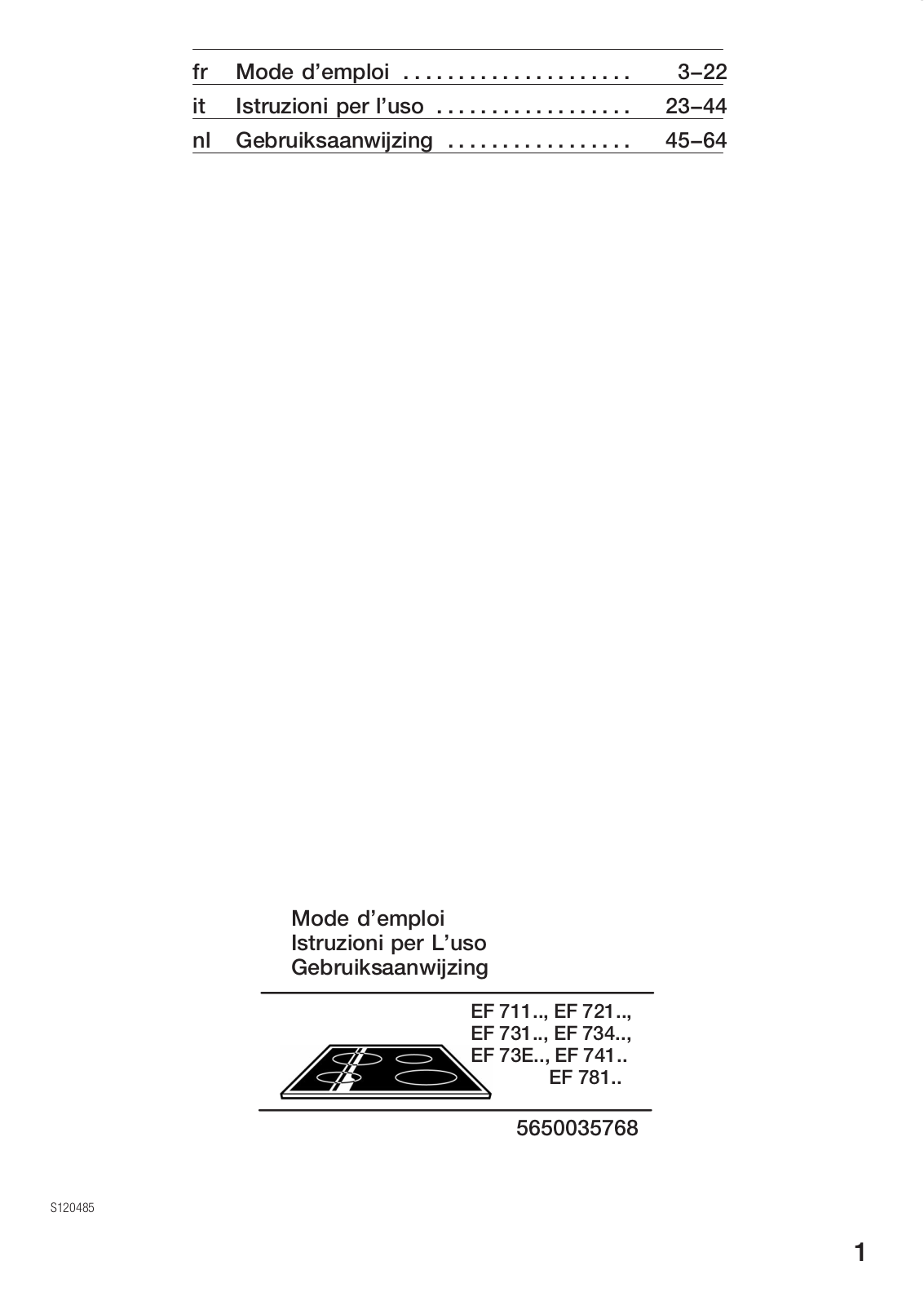 Siemens EF73E501, EF781501 User Manual