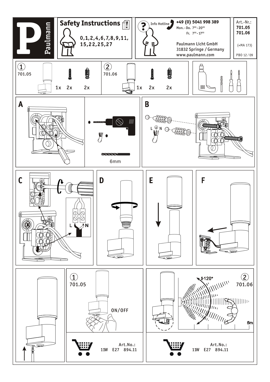 Paulmann 70105 Safety instructions - ManualMachine.com