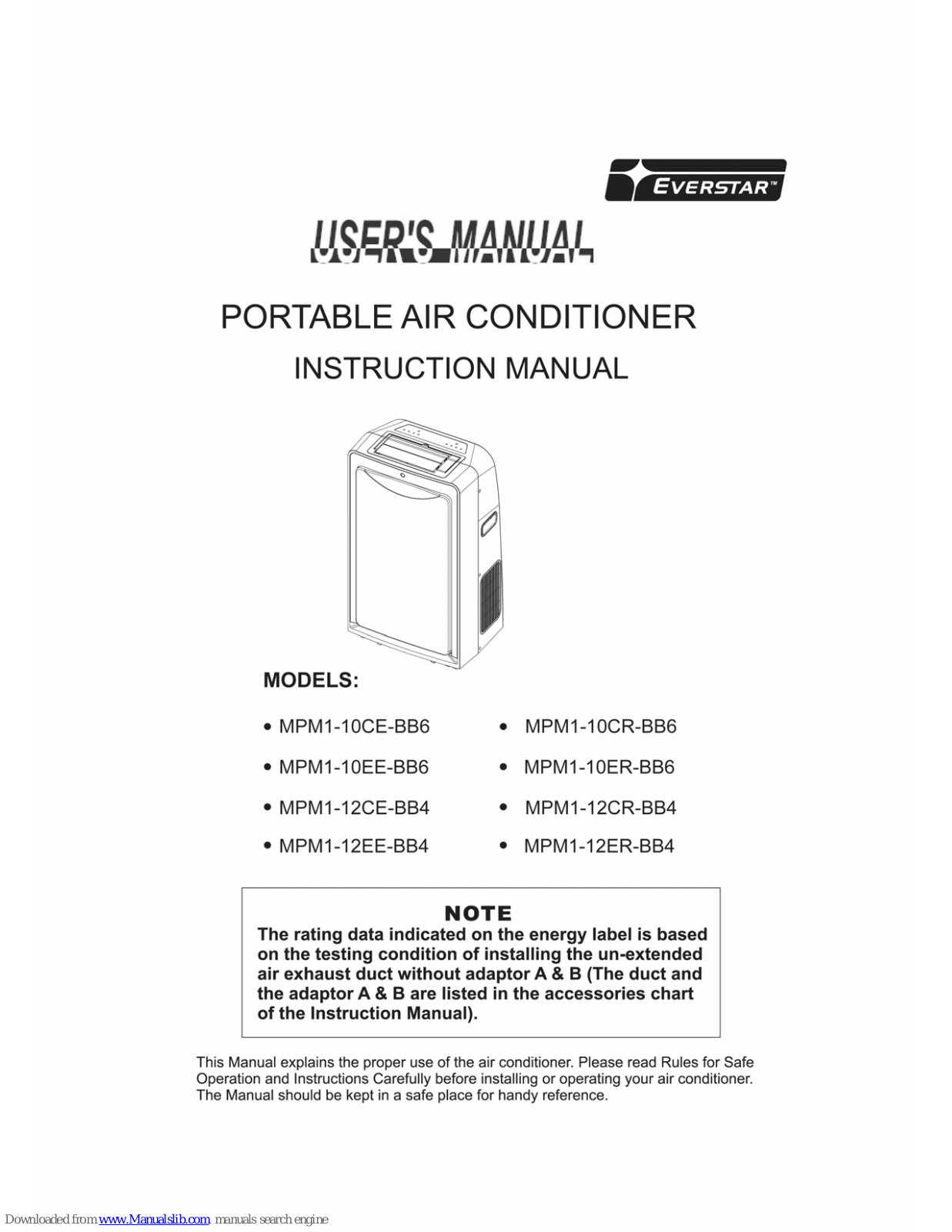 Everstar Mpm1-10cr-bb6 Owner's Manual