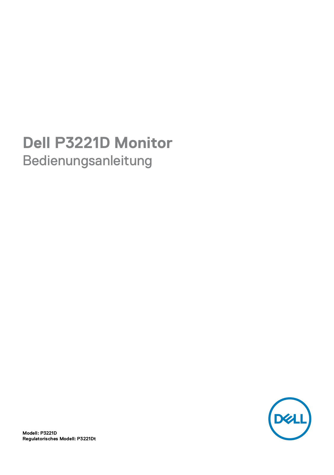 Dell P3221D User Manual