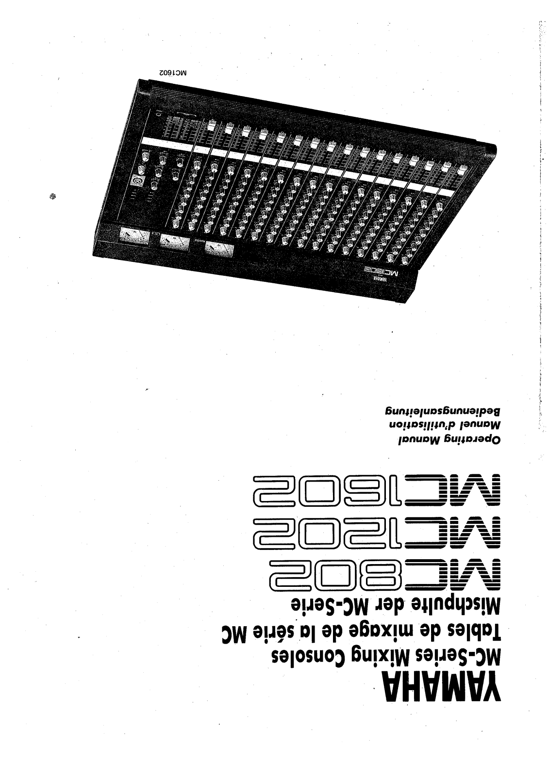 Yamaha Audio MC802, MC1602, MC1202 User Manual