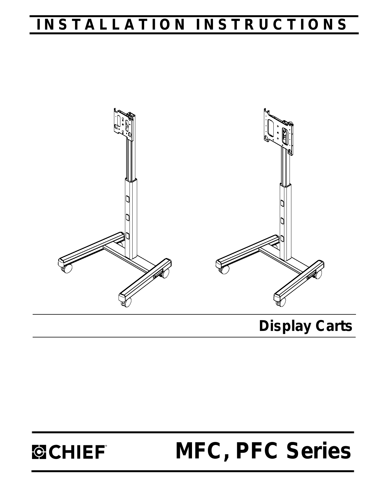 Chief Manufacturing MFC, PFC User Manual