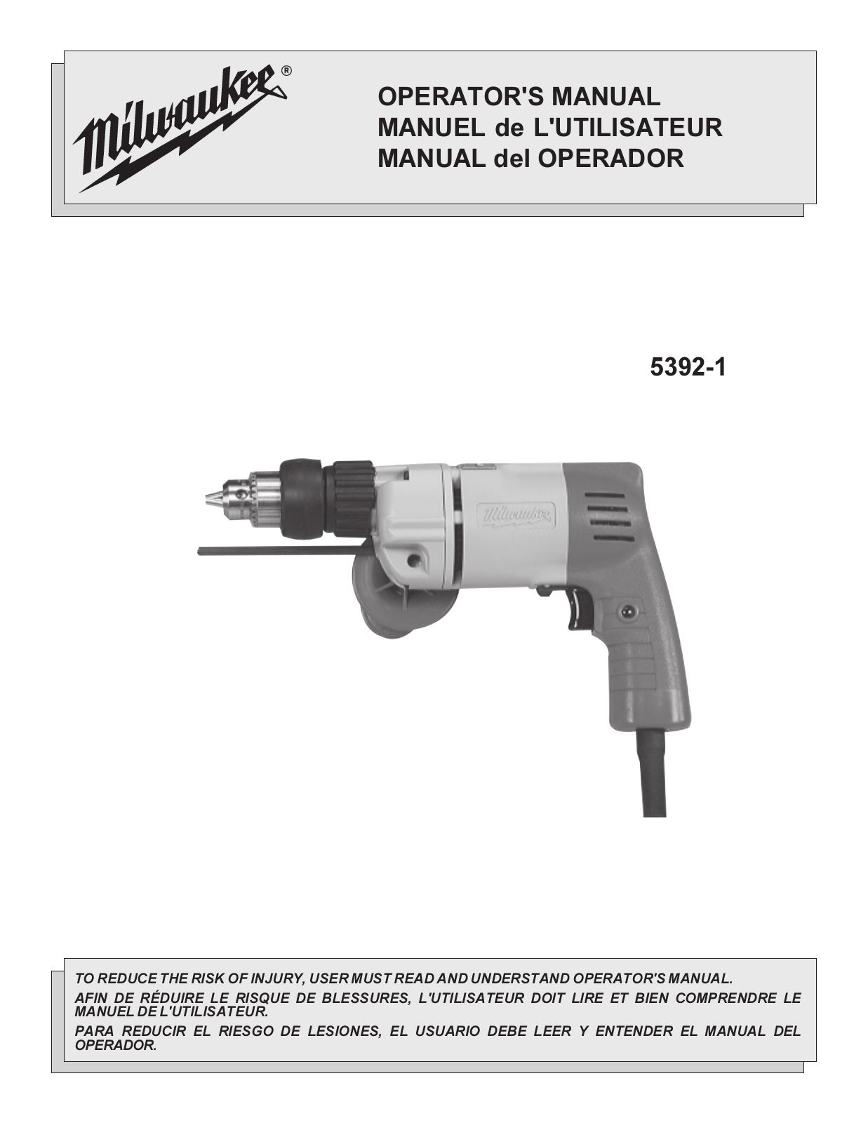 Milwaukee Heavy-Duty 3-8 Hammer-Drills User Manual