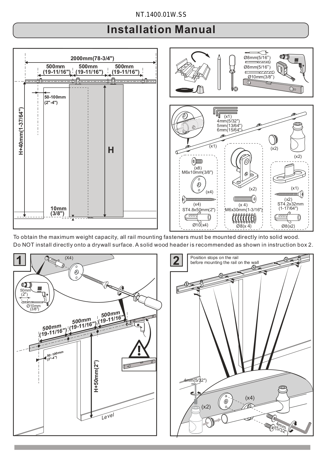 Quiet Glide CSHW1034 Installation & Assembly - ManualMachine.com