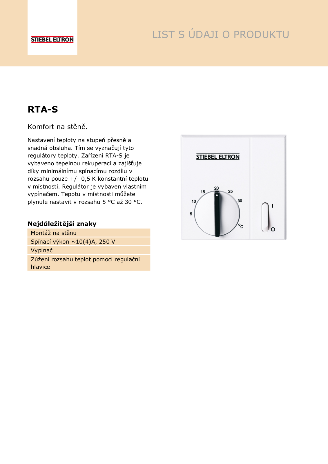 Stiebel Eltron RTA-S User Manual