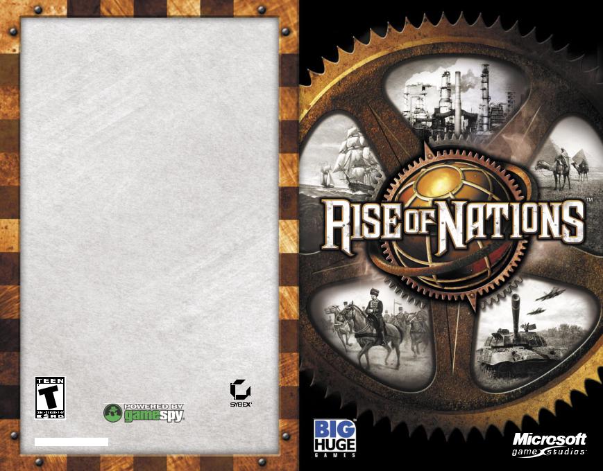 Games PC RISE OF NATIONS-GOLD EDITION User Manual