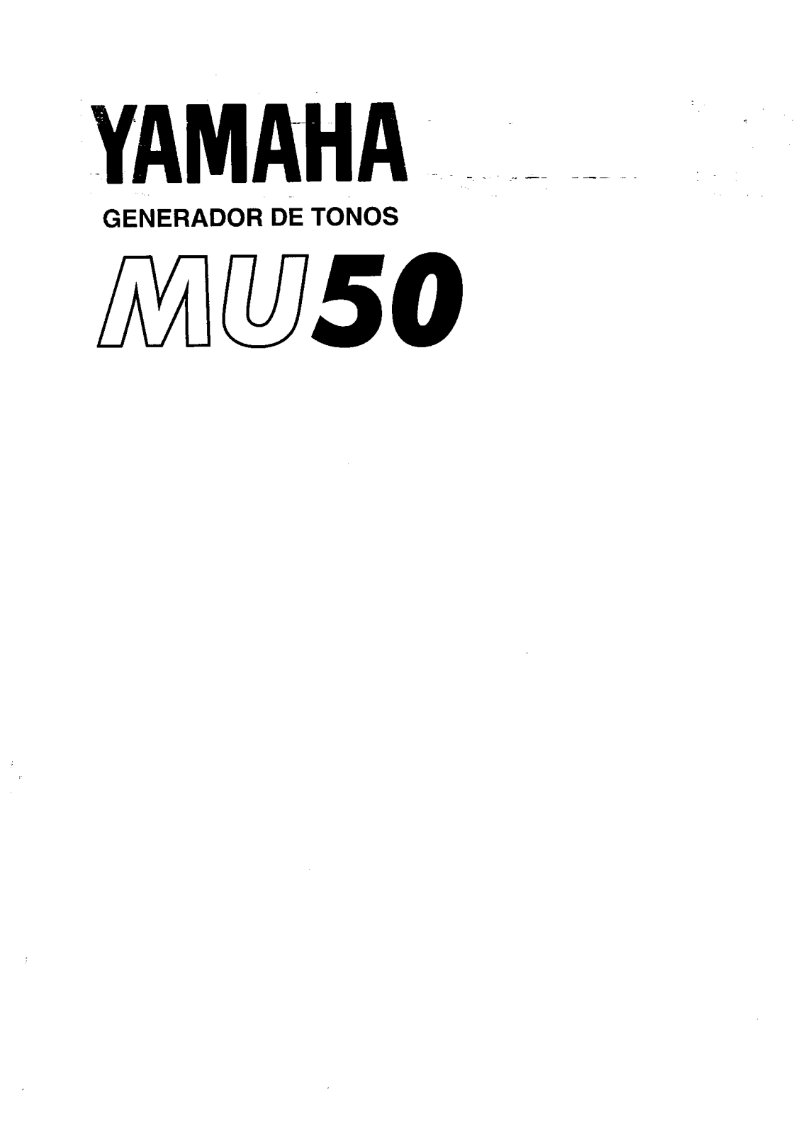 Yamaha MU50 User Manual