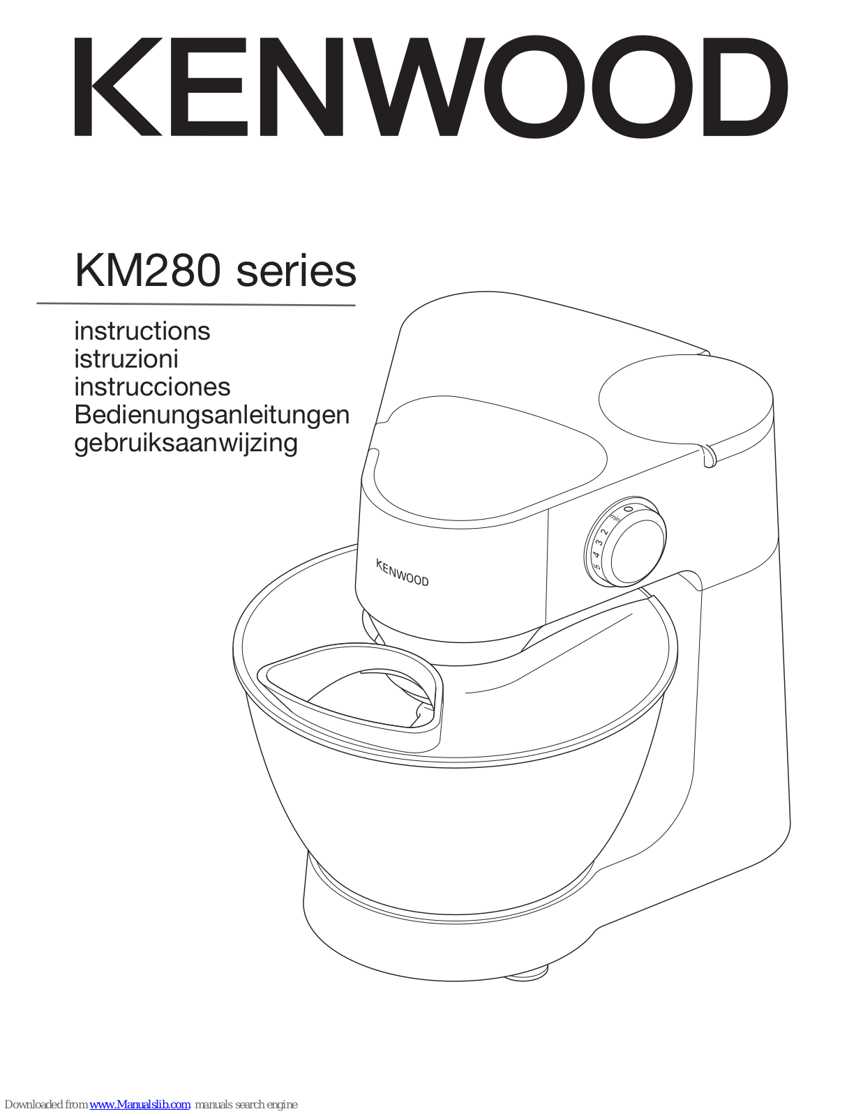 Kenwood KM280 Series Instructions Manual