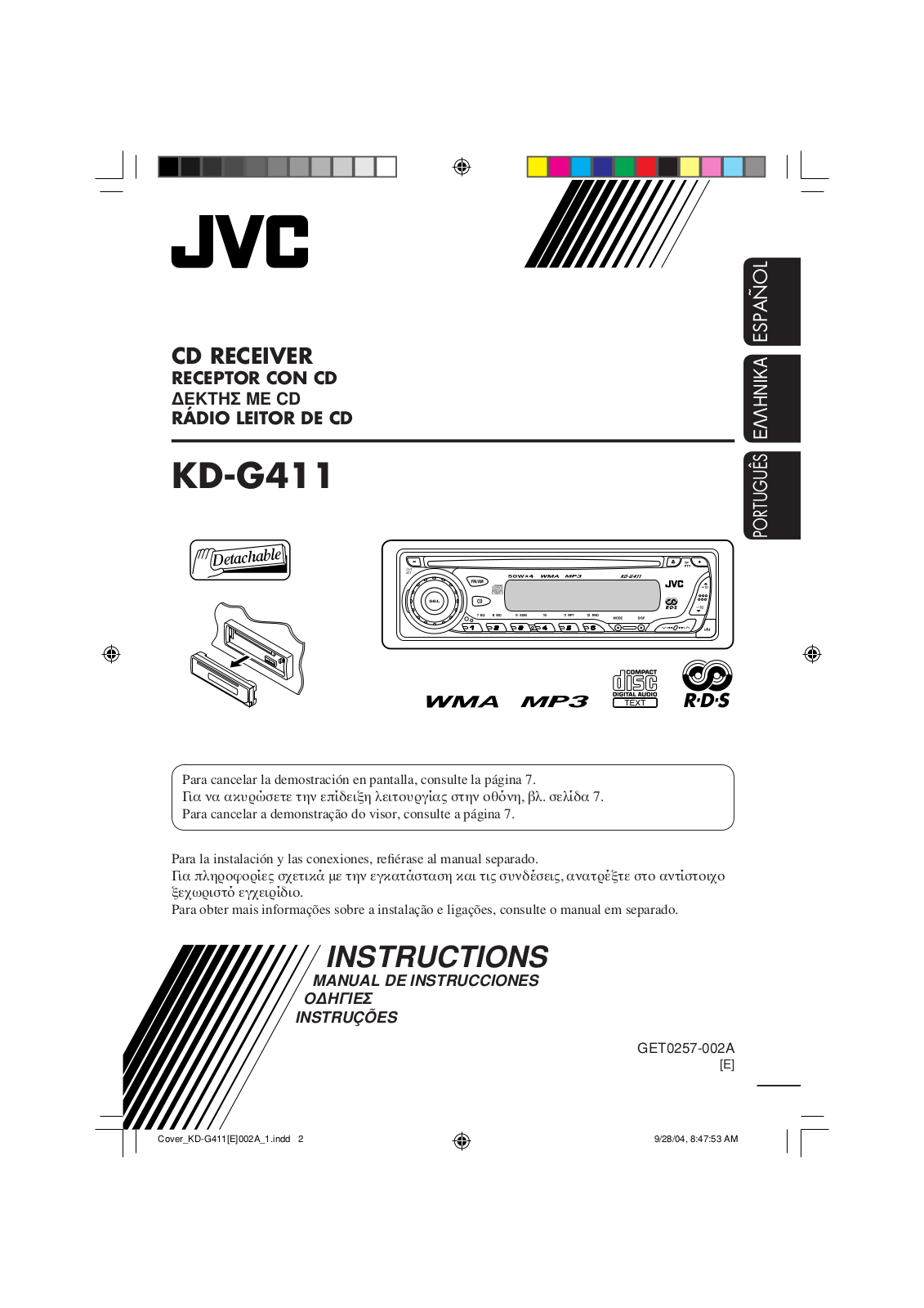 JVC KD-G411 User Manual