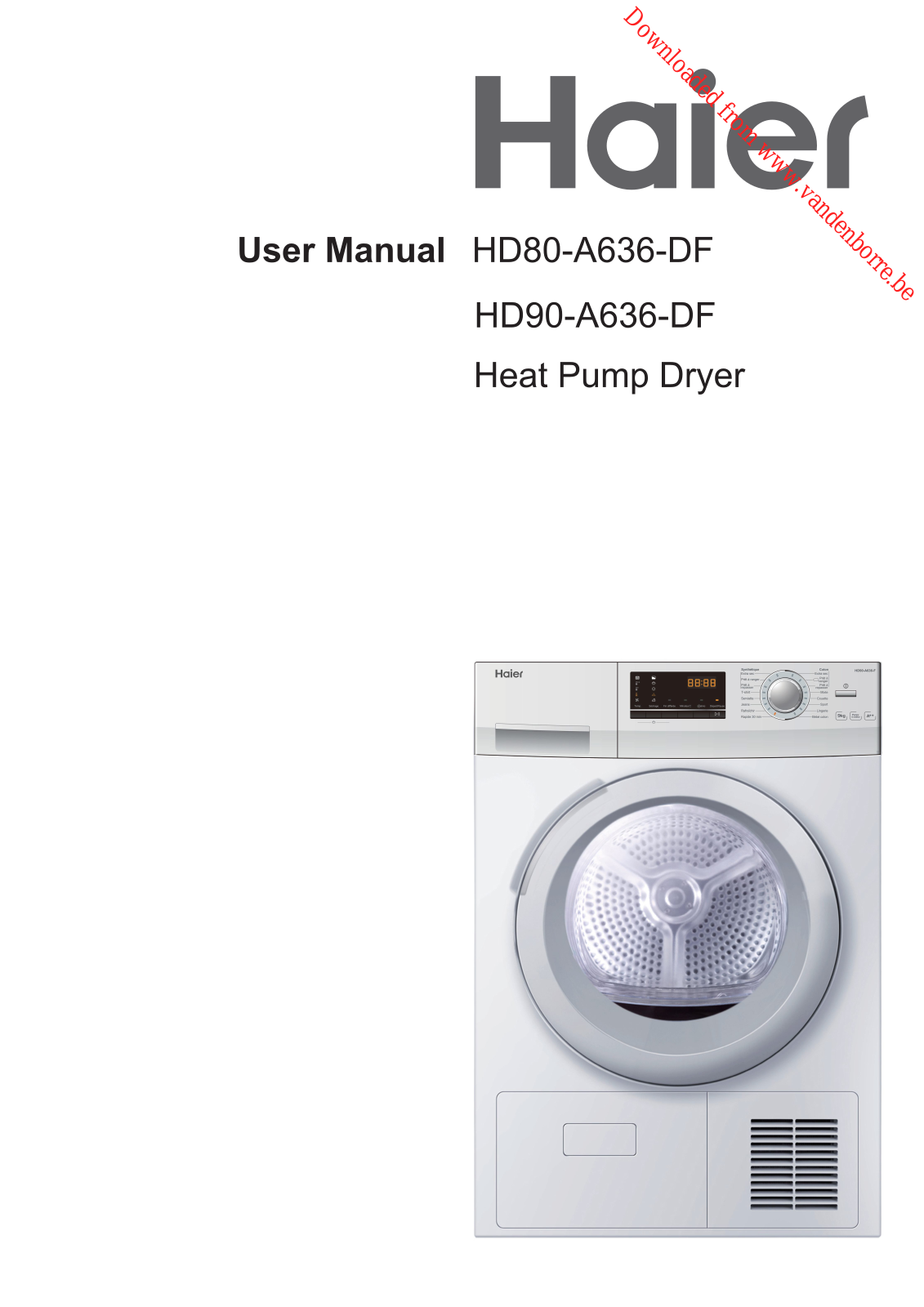 HAIER HD80-A636-DF User Manual