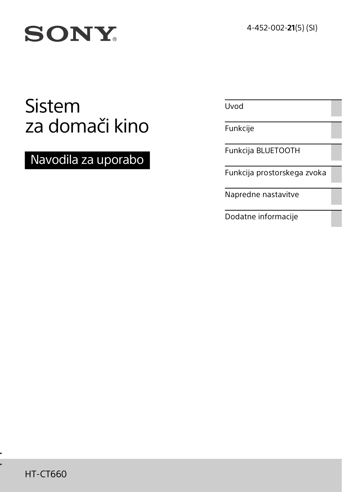 Sony HT-CT660 User Manual