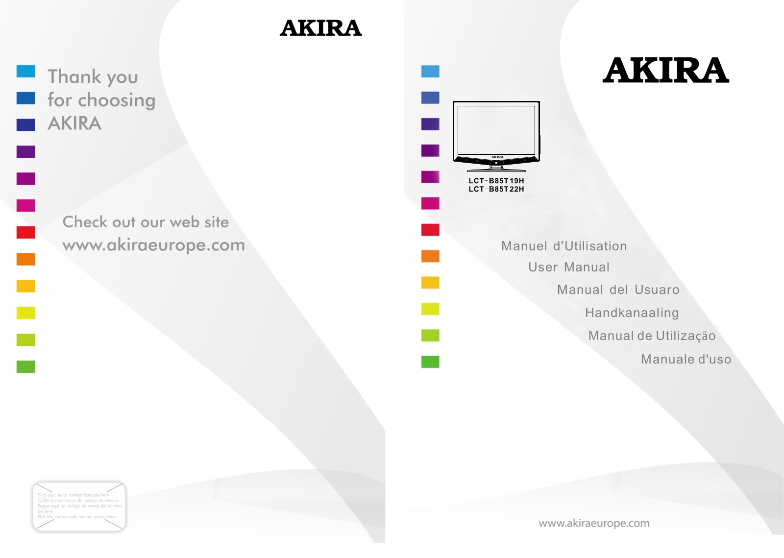 Akira LCT-B92TDU19H User Manual