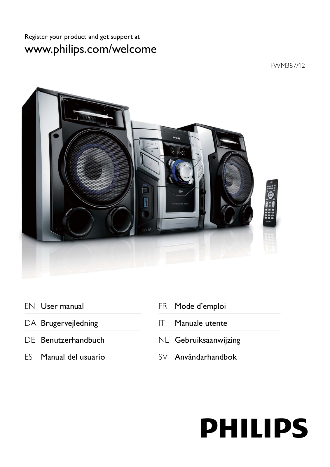 PHILIPS FWM387 User Manual