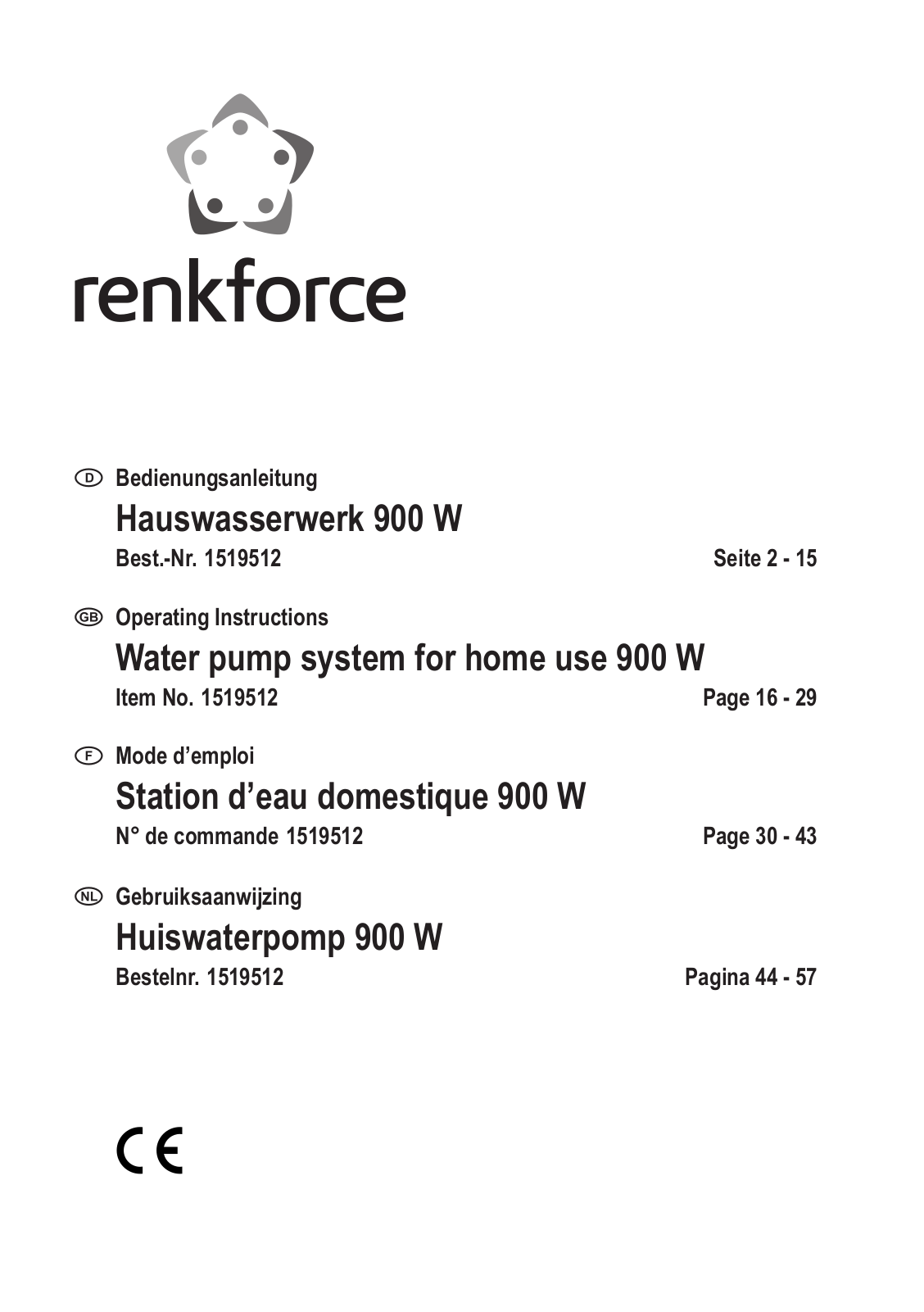 Renkforce 1519512 Operating Instructions