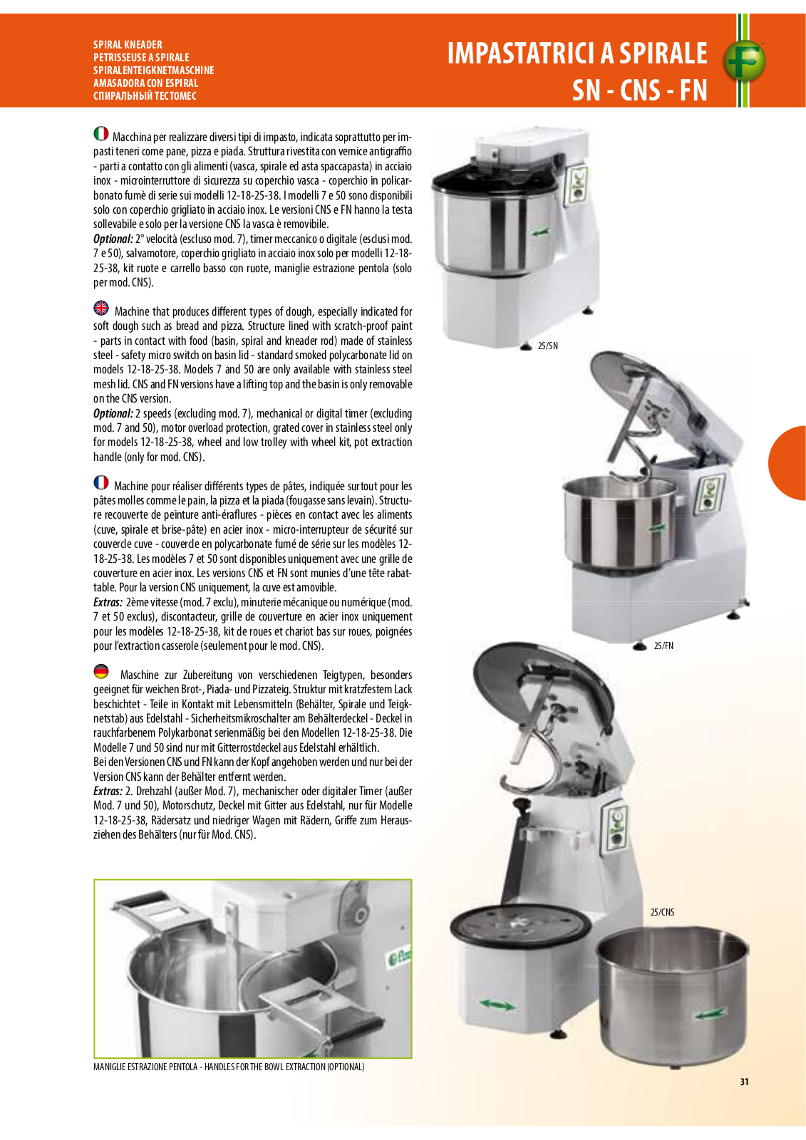 FIMAR 7/SN, 12/SN-CNS-FN, 18/SN-CNS-FN, 25/SN-CNS-FN, 38/SN-CNS-FN Datasheet