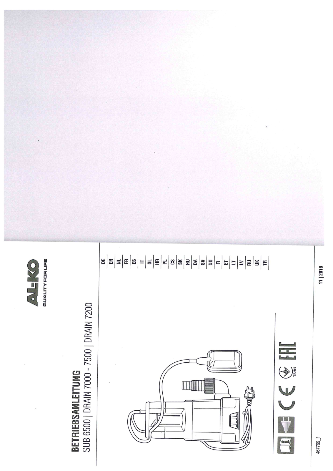 AL-KO DRAIN 7200 User Manual