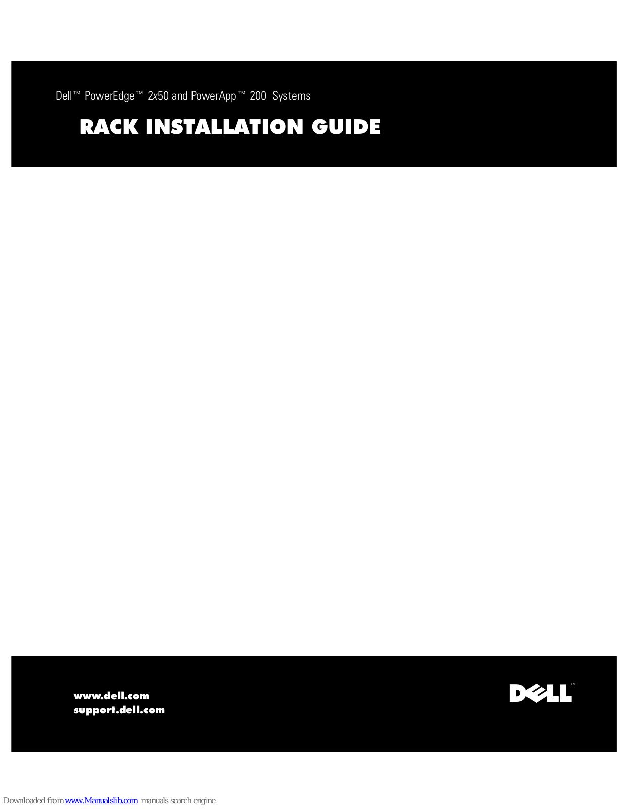 Dell PowerEdge 2650, 2450, 2550, 2850, PowerApp 200 Install Manual