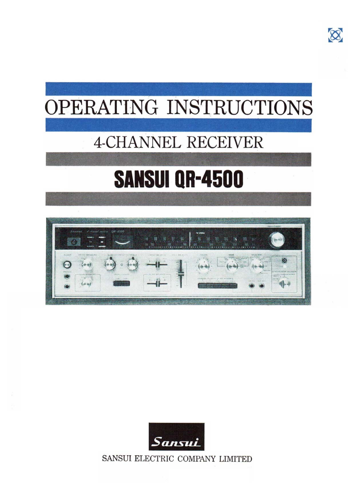 Sansui QR-4500 Owners Manual