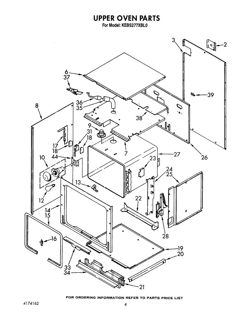 KitchenAid KEBS277XWH0 Parts List