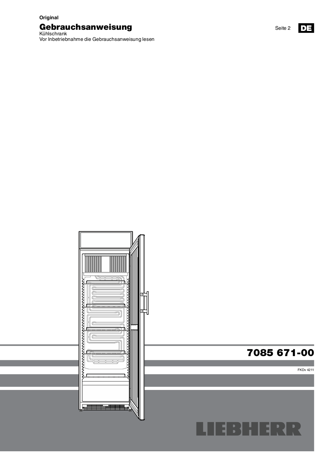 liebherr FKDv 4211 operation manual