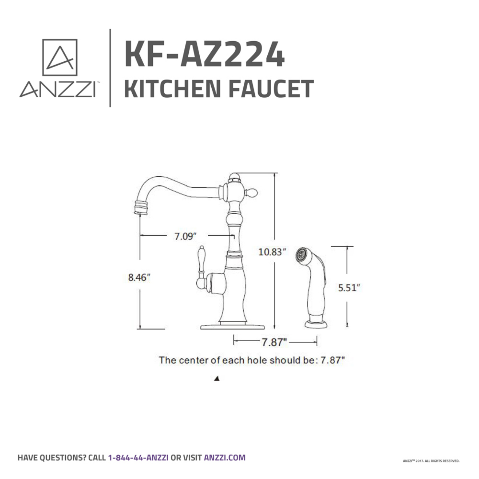 ANZZI BCYN1070 Dimensions - ManualMachine.com