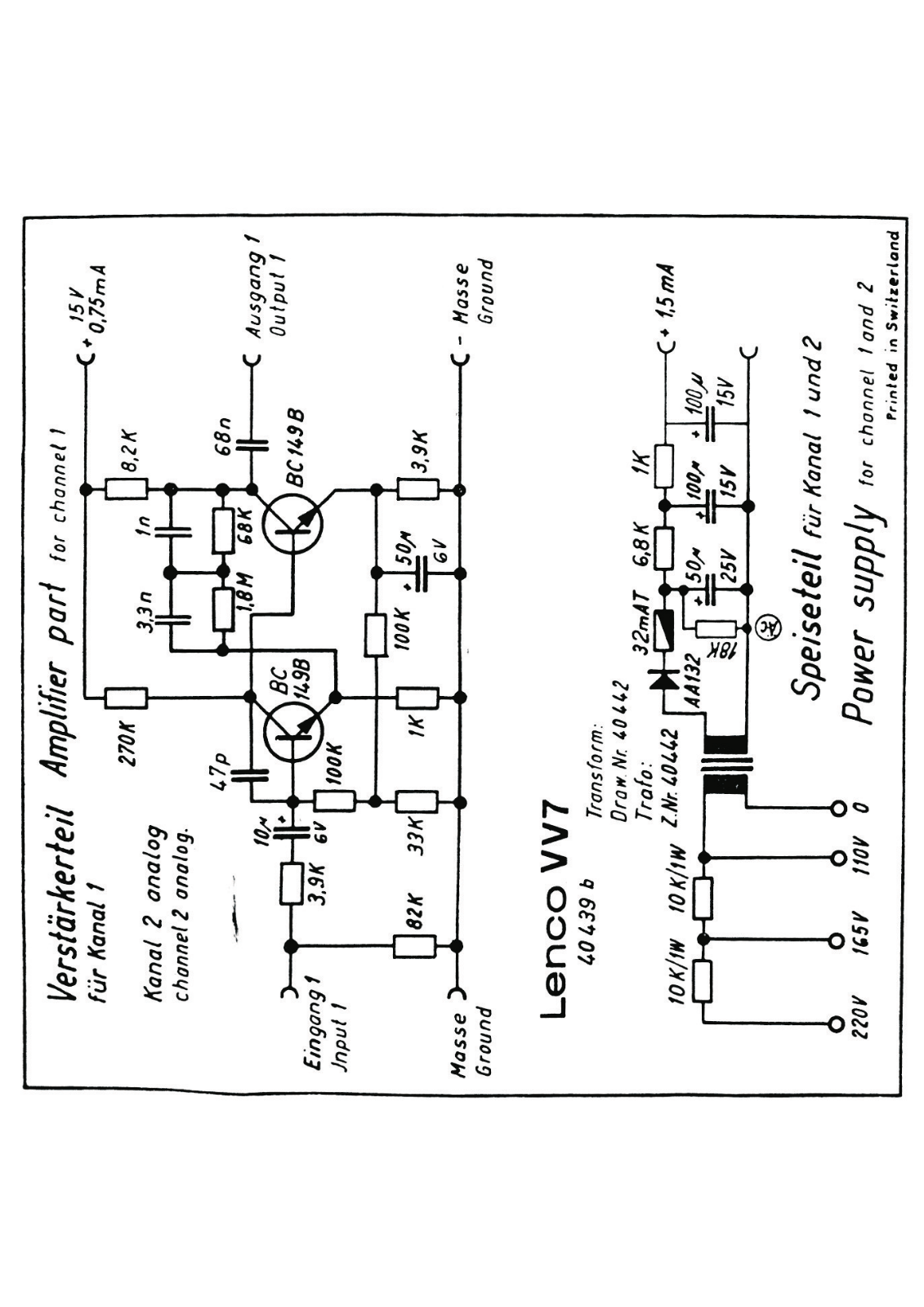 Lenco VV-7 Schematic