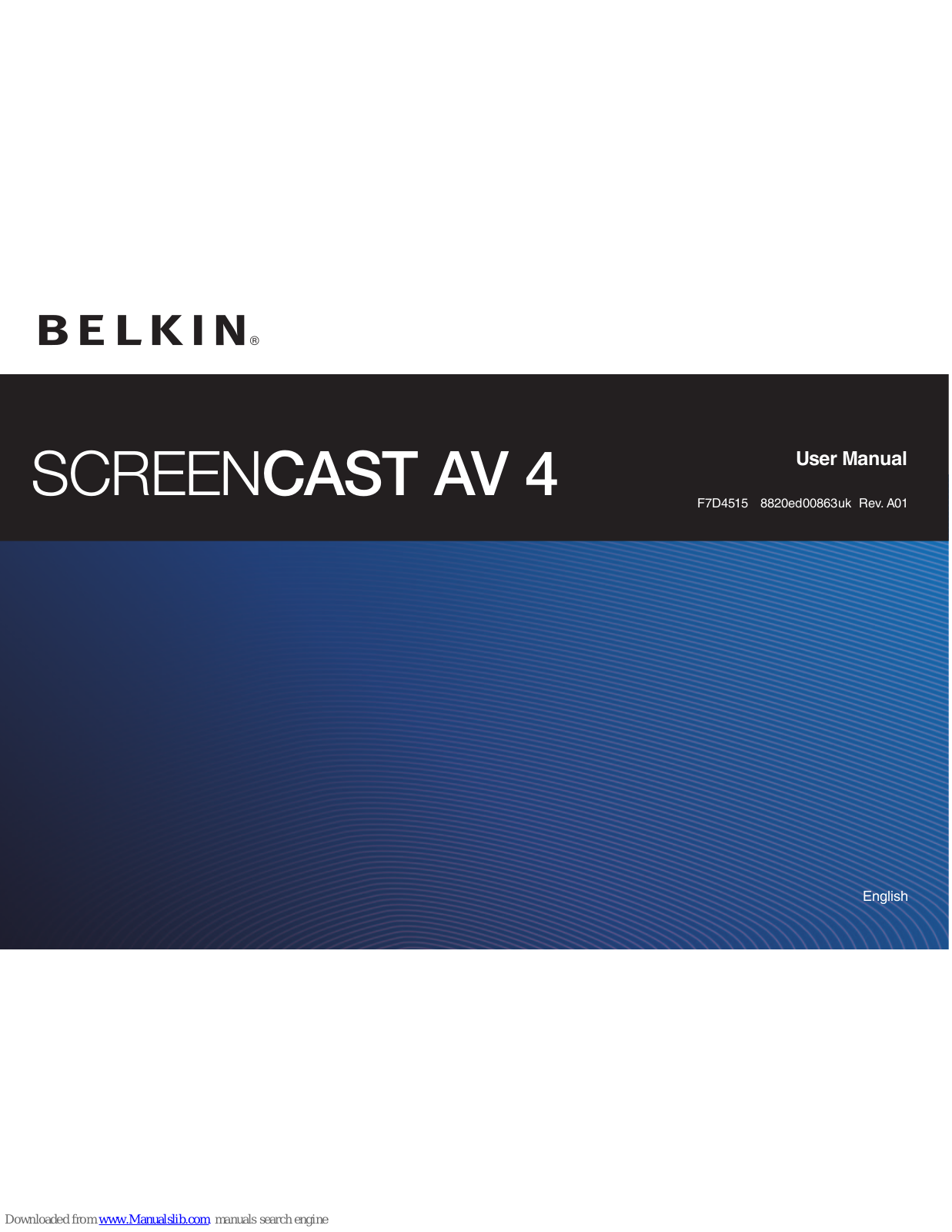 Belkin SCREENCAST AV 4 User Manual