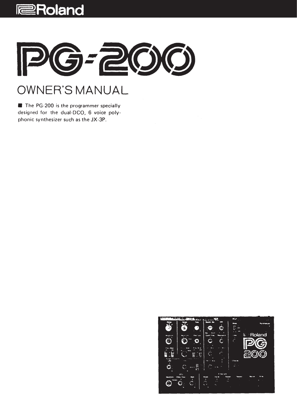 Roland pg 200 Service Manual