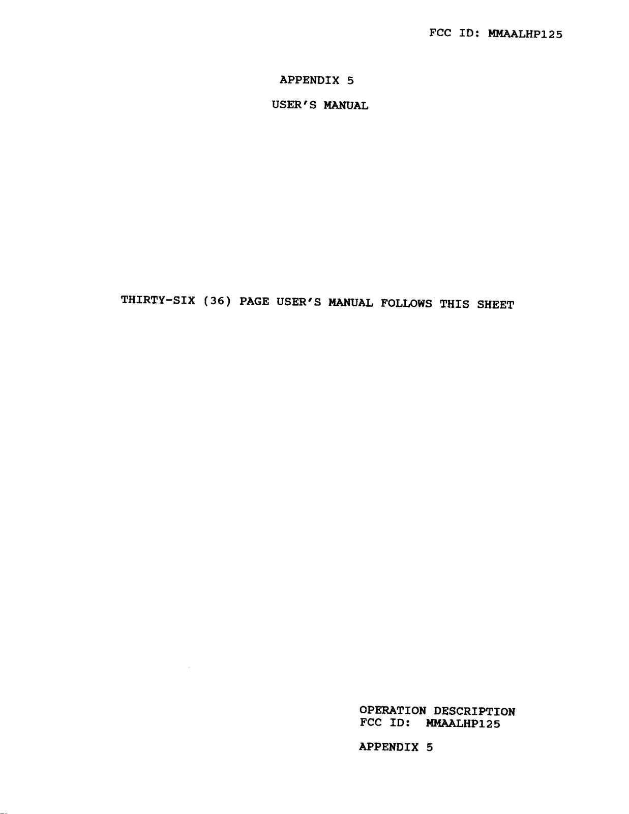 Midland Radio ALHP125 User Manual