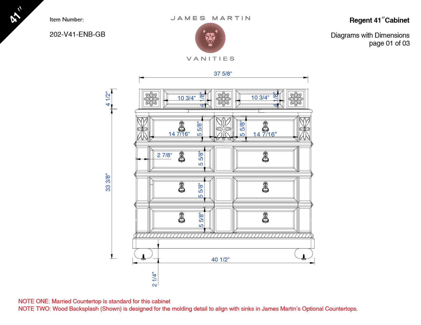 James Martin 202V41ENBGB Diagram