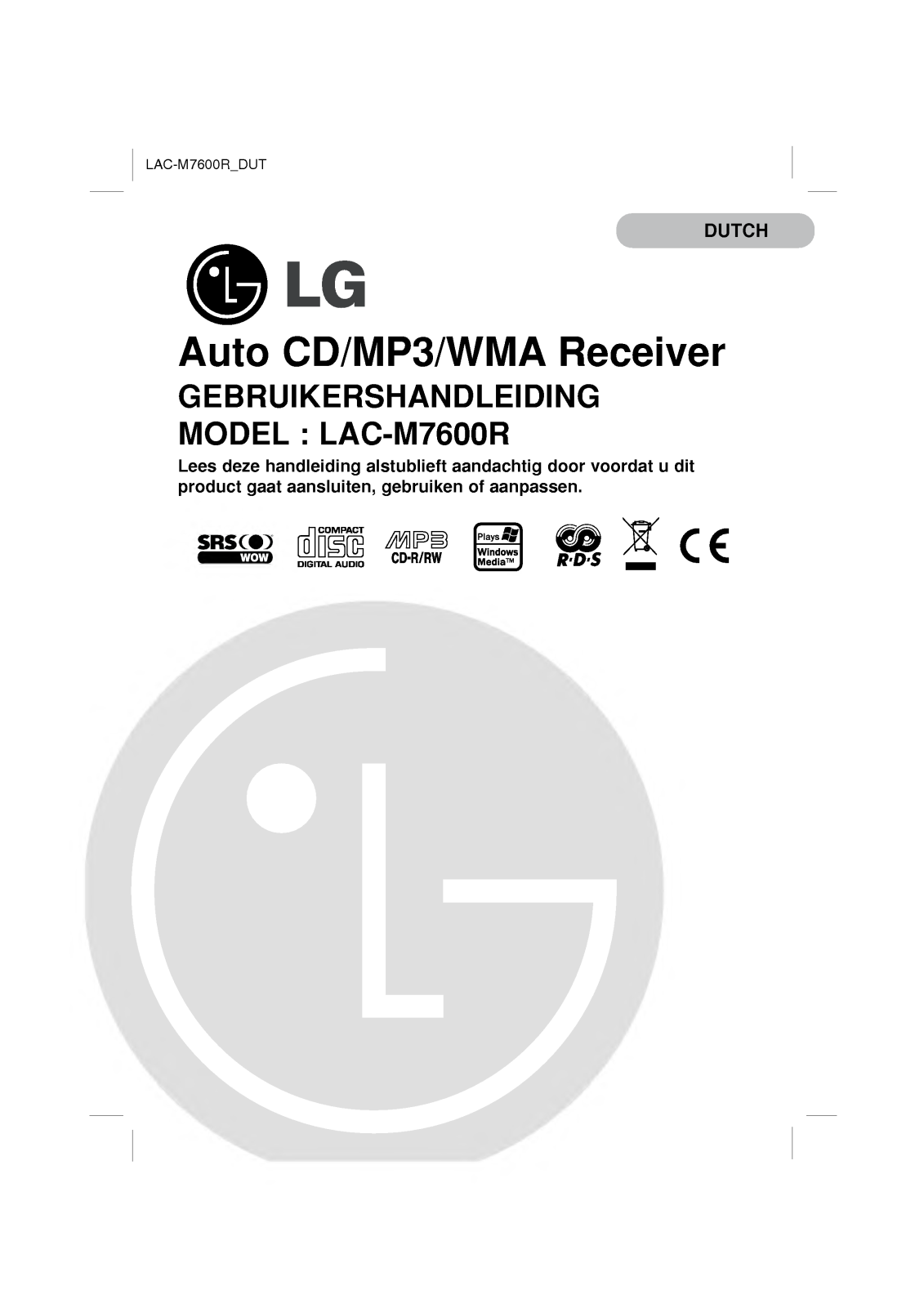 Lg LAC-M7600R User Manual